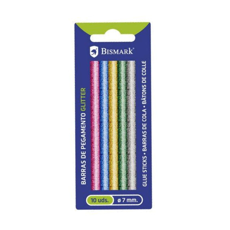 Barras Silicona Colores Glitter 10 Uds