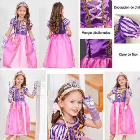 Disfraz Princesa Rapunzel 5-6 Años