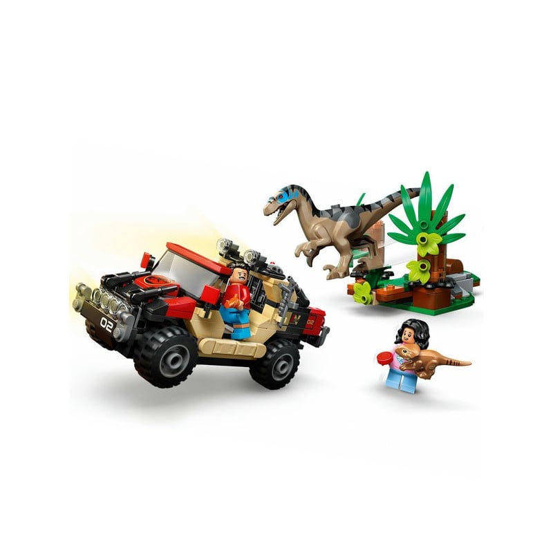 LEGO Jurassic World Huida en Todoterreno y Raptor al Acecho