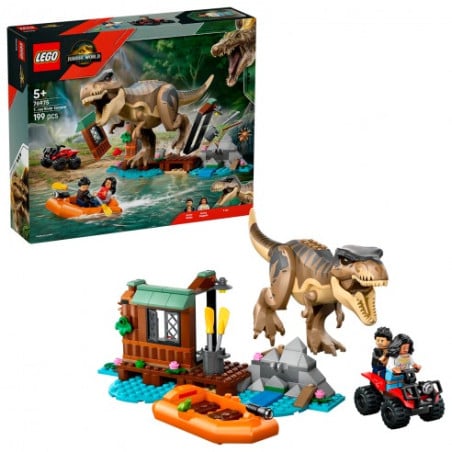 LEGO Jurassic World Huida Por El Río y T-Rex A La Caza