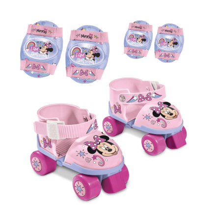 Patines + Protecciones 4 Ruedas Minnie