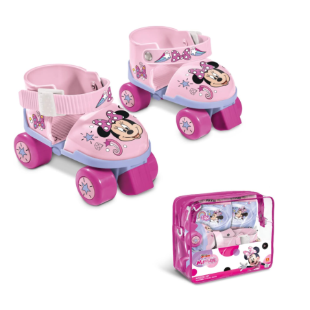 Patines + Protecciones 4 Ruedas Minnie De Unice Toys