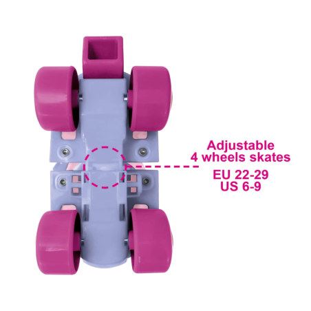 Patines + Protecciones 4 Ruedas Minnie