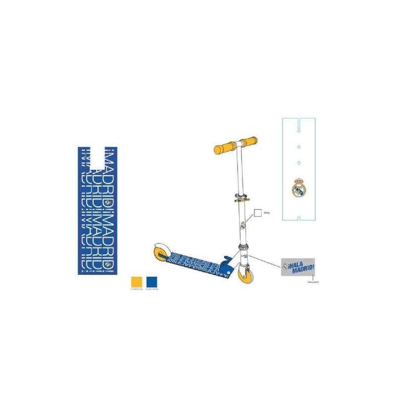 Patinete Aluminio Real Madrid