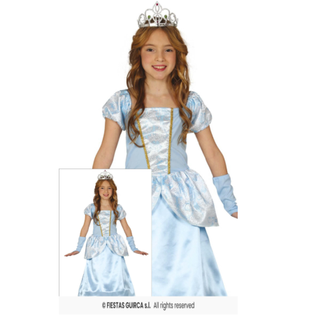 Disfraz Princesa Azul 3-4 Años De Fiestas Guirca