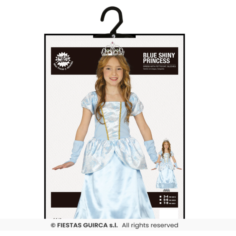 Disfraz Princesa Azul 3-4 Años