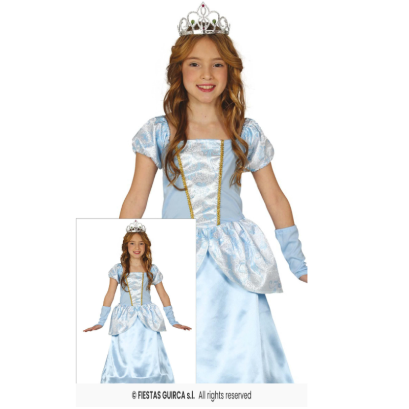 Disfraz Princesa Azul 5-6 Años De Fiestas Guirca