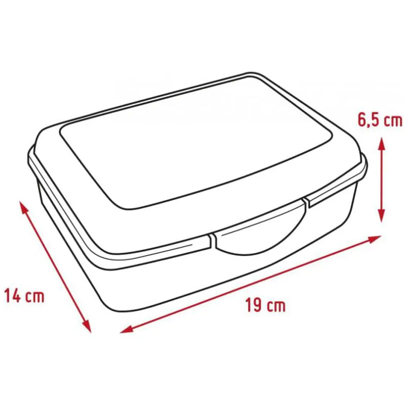 Fiambrera Con Divisor y Tenedor Leones