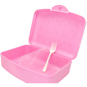 Fiambrera Con Divisor y Tenedor Unicornios 2