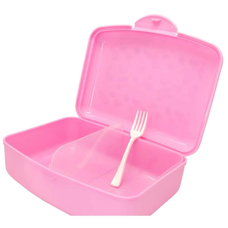 Fiambrera Con Divisor y Tenedor Unicornios