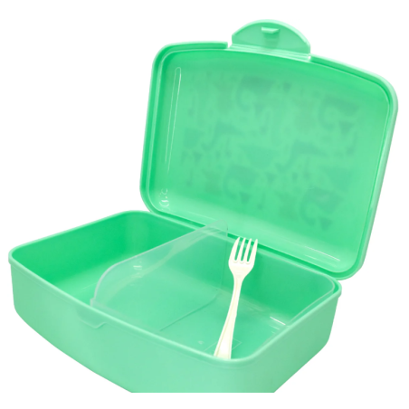 Fiambrera con Divisor y Tenedor Dinosaurios