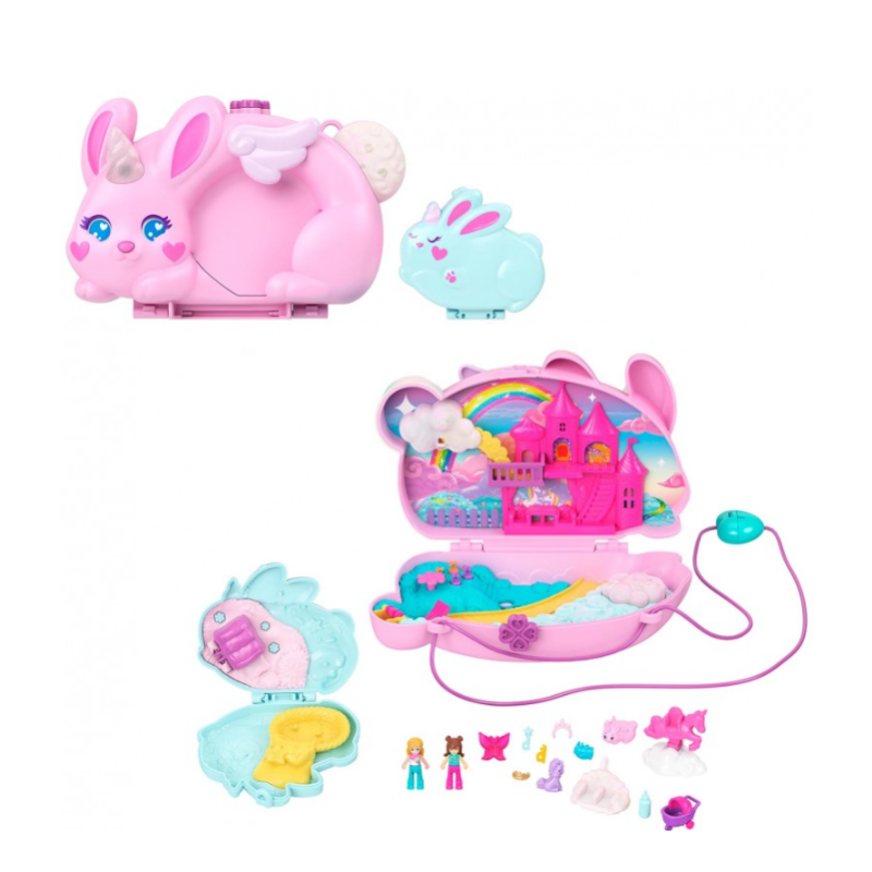 Polly Pocket Cofre Y Bolso Conejito