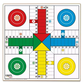 Tablero De Madera 33x33 Cm Parchís Y Ajedrez/Damas 2