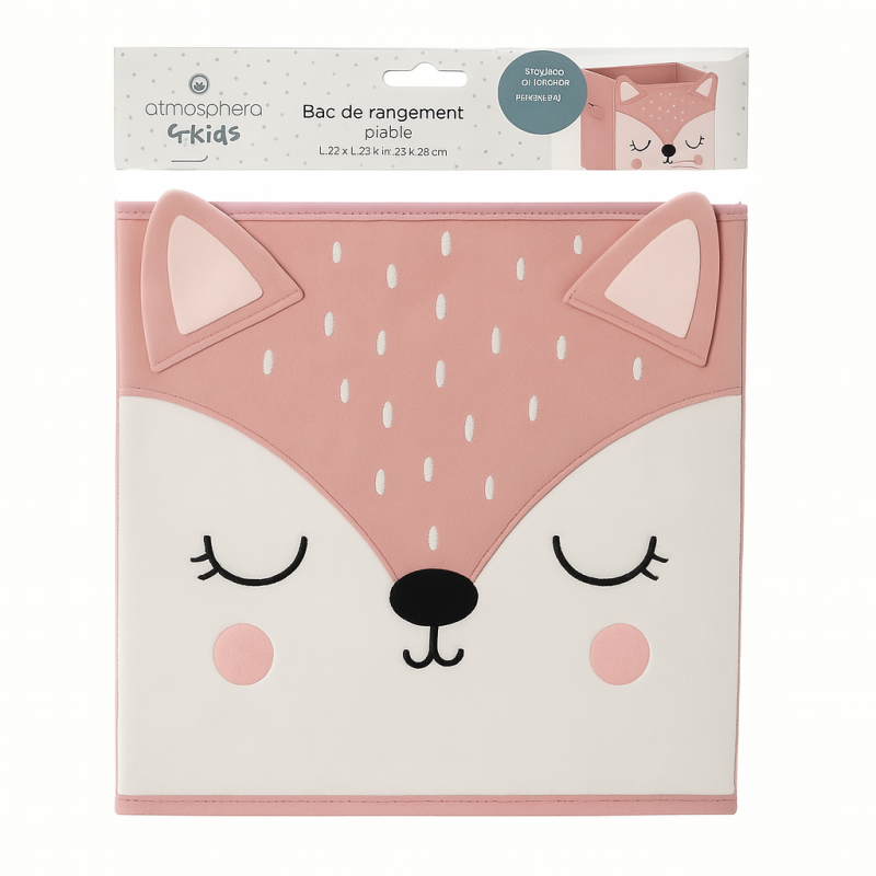 Cesta Plegable Zorro Rosa