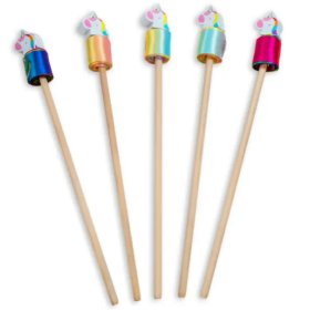 Varita Mágica De Madera Con Unicornio Y Cinta De Gimnasia Surtido 2