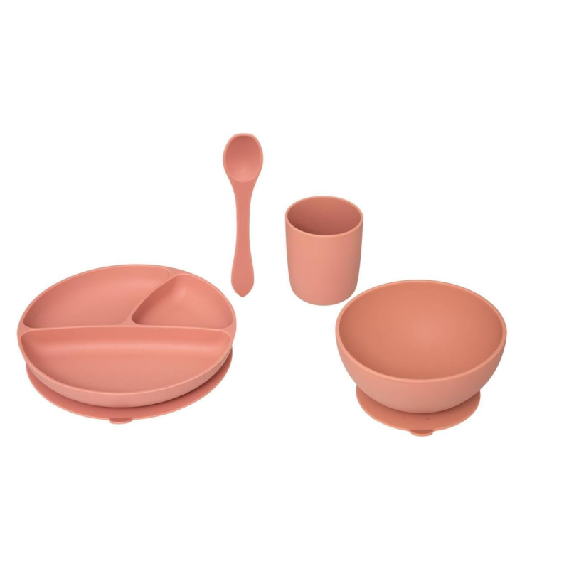 Vajilla Silicona Terracota 4 Piezas