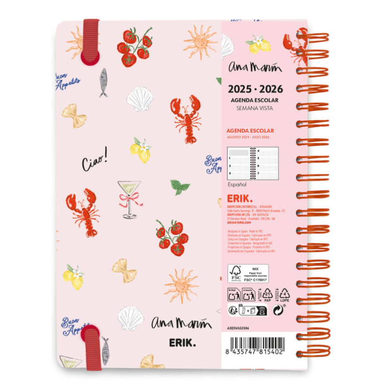 Agenda Escolar Ana Marín 2025/26