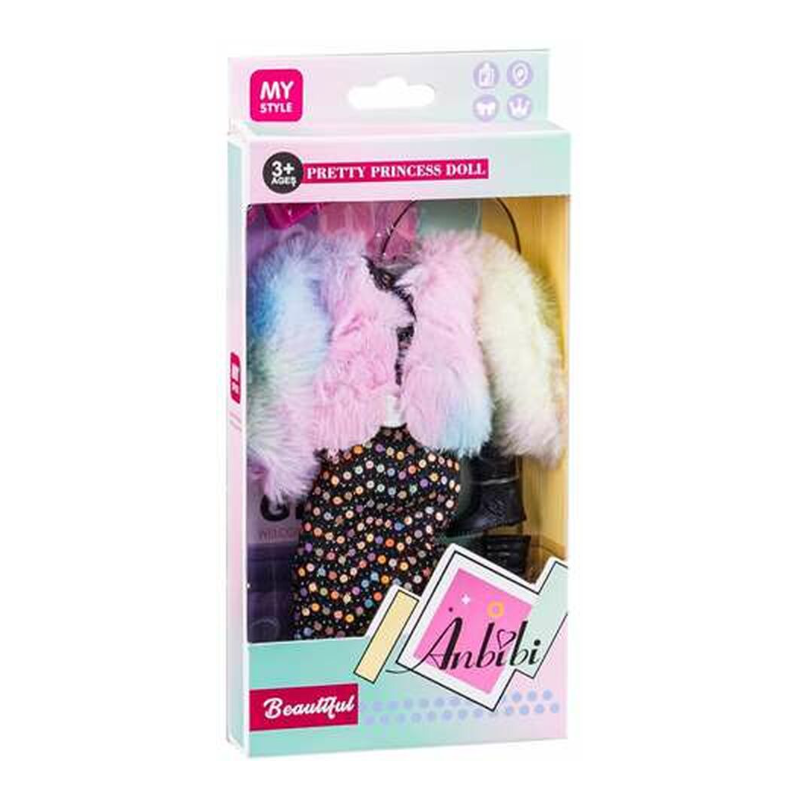 Vestido Muñeca Con Abrigo Rosa Surtido