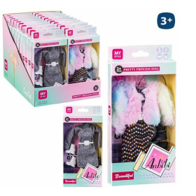 Vestido Muñeca Con Abrigo Rosa Surtido 2