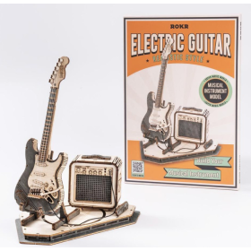 Maqueta Guitarra Eléctrica Con Amplificador Robotime 2