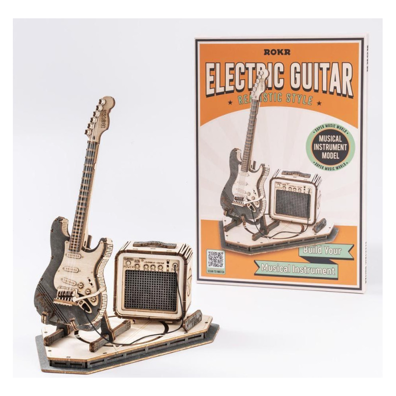 Maqueta Guitarra Eléctrica Con Amplificador Robotime