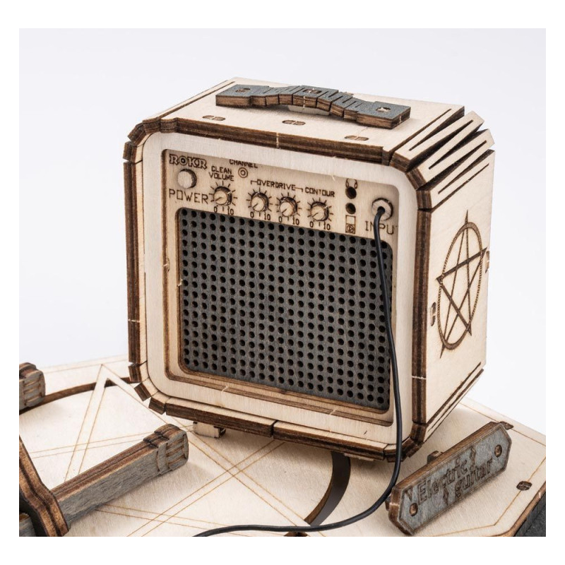 Maqueta Guitarra Eléctrica Con Amplificador Robotime