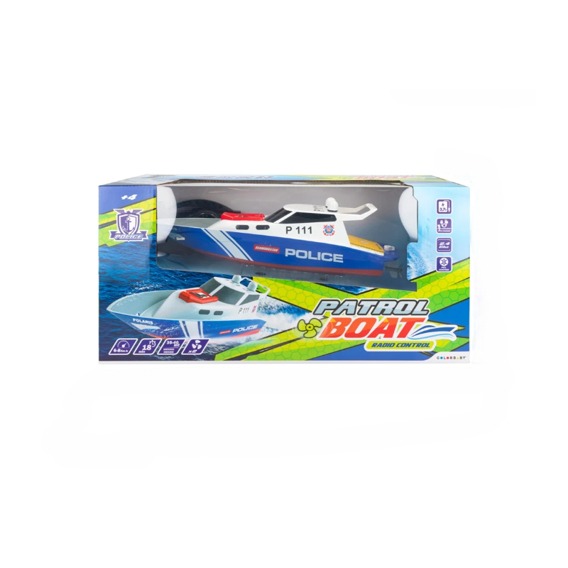 Lancha Patrullera Policía Rc De Colorbaby