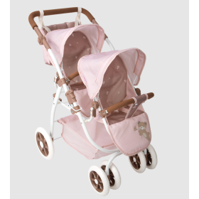 Muñeca Arias Coche Gemelar Bear Con Bolso 45x70x73 Cm De Muñecas Arias