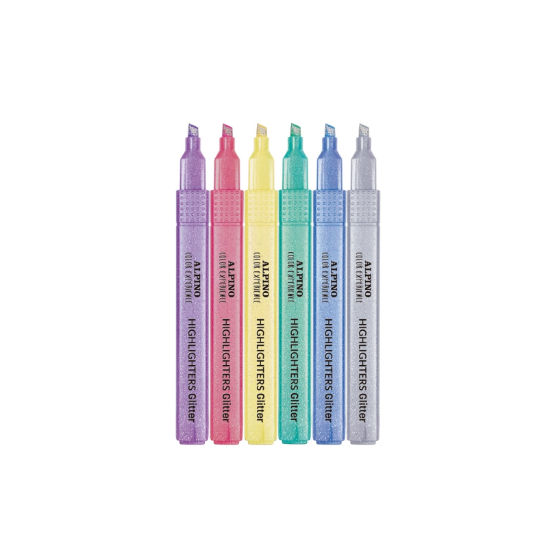 Alpino 6 Subrayadores Glitter