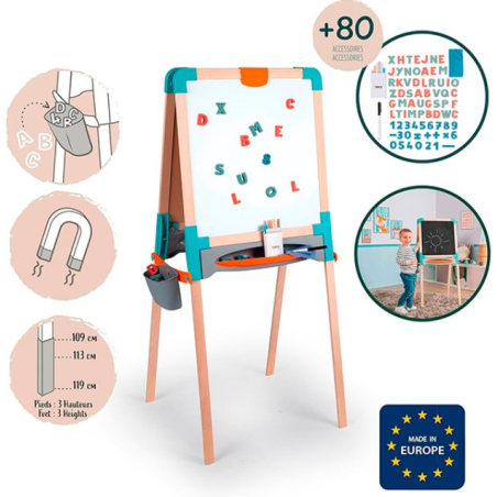 Pizarra De Madera Doble Cara