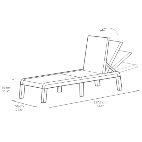 Tumbona Resina Mallorca Antracita