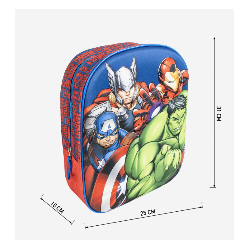 Mochila Infantil Avengers 3D