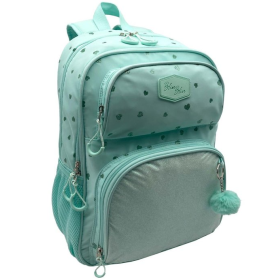 Mochila Doble Blin Blin Green Hearts De Vuela al Cole