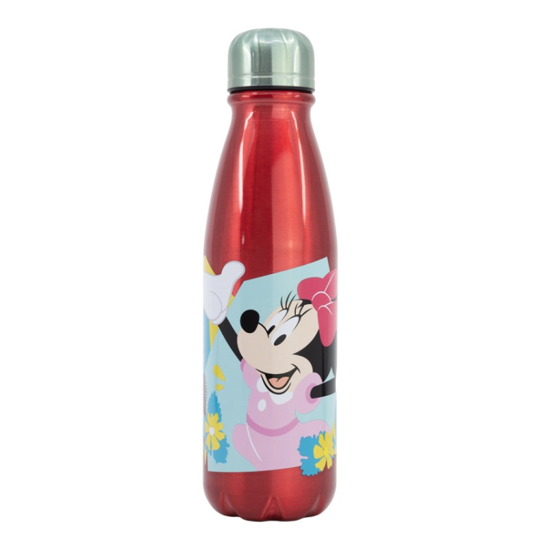 Botella Aluminio 600 Ml Minnie Mouse
