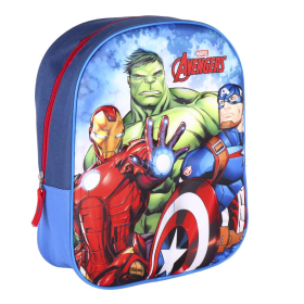 Mochila Infantil Avengers Azul 3D