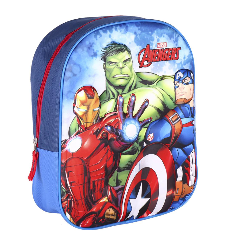 Mochila Infantil Avengers Azul 3D  De Vuelta al Cole
