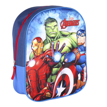 Mochila Infantil Avengers Azul 3D  De Vuelta al Cole