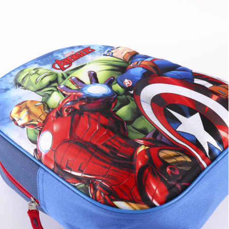 Mochila Infantil Avengers Azul 3D
