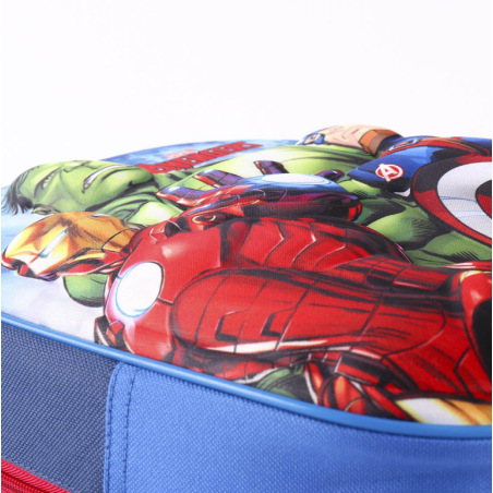 Mochila Infantil Avengers Azul 3D