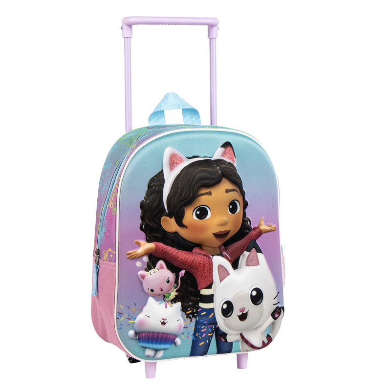 Mochila Trolley La Casa De Gabby 3D De Vuelta al Cole