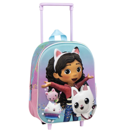 Mochila Trolley La Casa De Gabby 3D De Vuelta al Cole