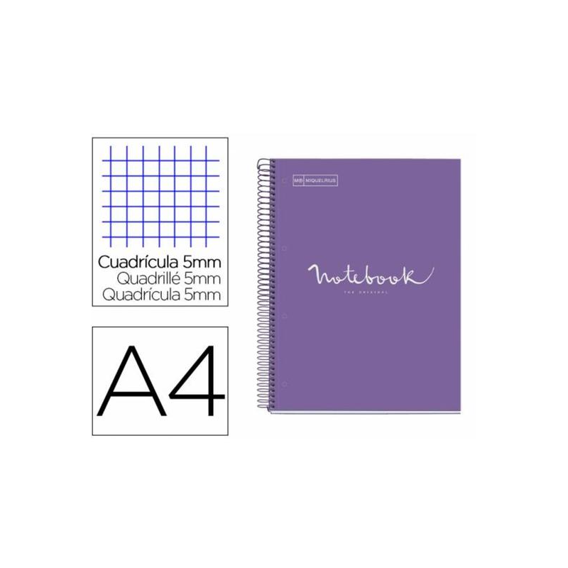 Cuaderno A4 80 Hojas 90 Gr Púrpura Emotions