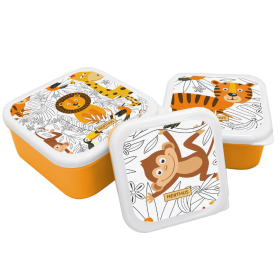 Set Fiambreras Infantil Triple Leones De Vuelta al Cole