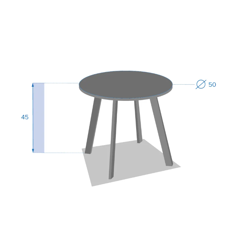 Mesa Auxiliar Saona 50 cm Gris Grafito