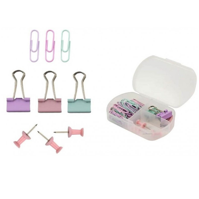 Set Escritorio Pastel Clips/Pinzas/Pinch