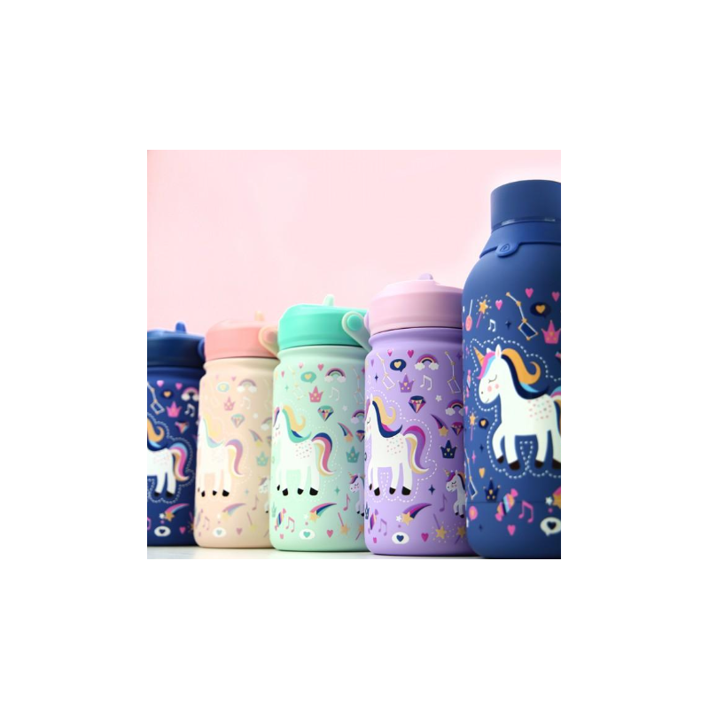 Aurea Botella Térmica 350 Ml Unicornio Rosa