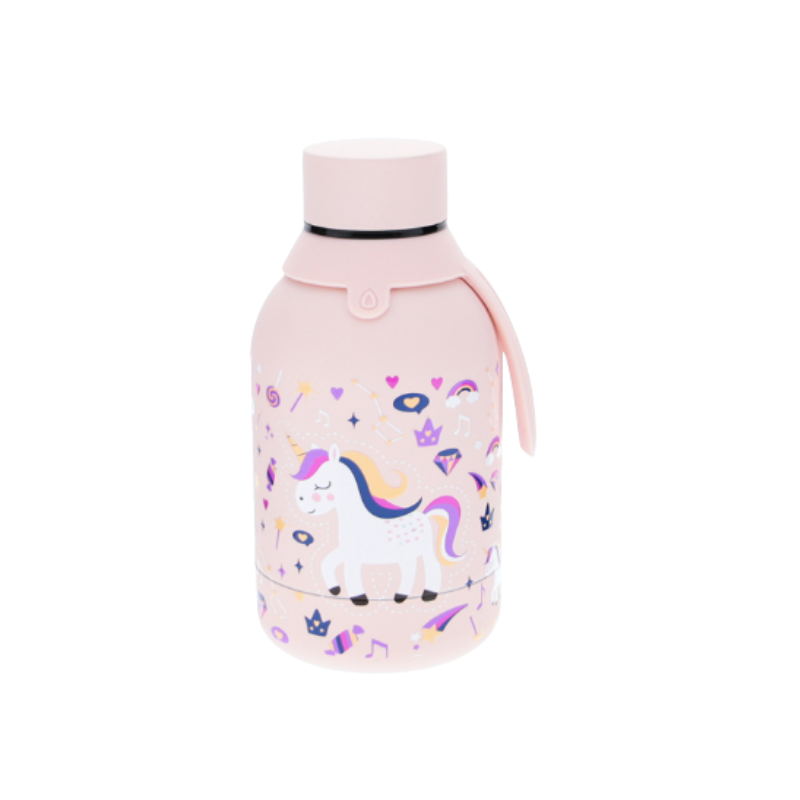 Aurea Botella Térmica 350 Ml Unicornio Rosa De Vuelta al Cole