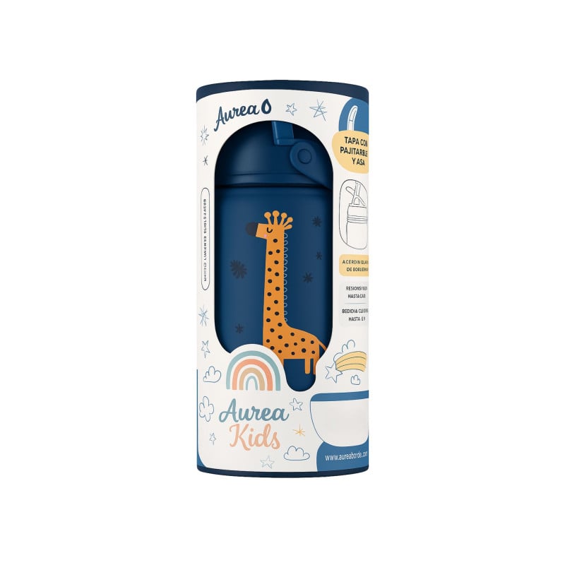 Aurea Botella Térmica 330 Ml Dark Blue Jirafa