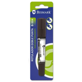 Rotulador Permanente Doble Punta Bismark Surtido
