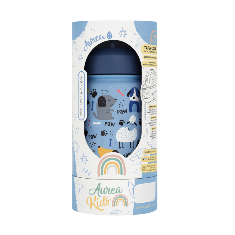 Aurea Botella Térmica 330 Ml Swy Paw Azul